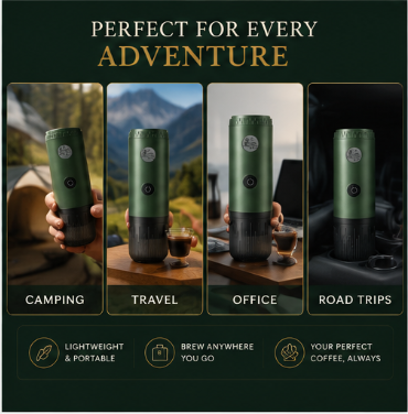 First Pour™ Espresso Pro | Self-Heating Portable Coffee Maker