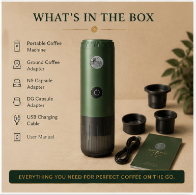 First Pour™ Espresso Pro | Self-Heating Portable Coffee Maker